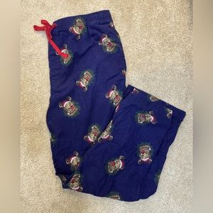 Crown & Ivy Christmas Pajama pants - golden retriever Santa  excellent condition